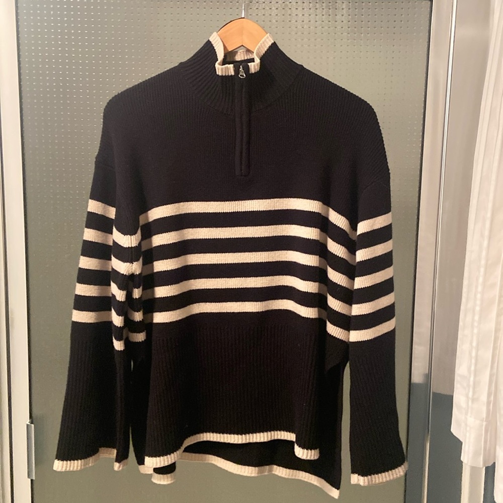 Rails Tessa Sweater in Onyx Ivory Stripe